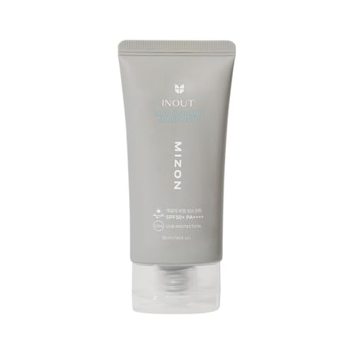 [MIZON] INOUT DAILY SOOTHING SUNSCREEN SPF50+ PA++++ (50 ml) Crème solaire - Soin coréen - Protection 50+ durée 24H - Acide Hyaluronique & Centella Asiatica - 100% Vegan - Rafraîchissant