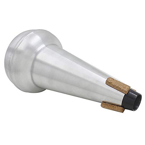 SODIAL 1Pc Light-Weight Practice Trombone Straight Mute Silencer Sourdine Aluminium For Alto Tenor Trombone Silver