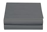 Luxury twin flat sheet brushed microfiber, Gray