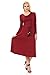 Pastel by Vivienne Women's Long Sleeve A-Line Midi Dress With Braided Tassel Belt included