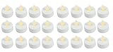 LED Tealight Candles Battery Operated Flameless Tealight Candles with Long Burn Time - 24 Bulk Pack of Tealights Flameless Candles by Easy Gift Ideas (White)