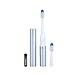 Slim Sonic Electric Toothbrush - # VSS104 Silver by Violife for Unisex - 3 Pc Set Toothbrush, Additional Brush Head, AAA Battery