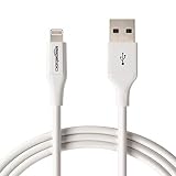 AmazonBasics Lightning to USB A Cable, Advanced Collection, MFi Certified iPhone Charger, White, 6 Foot