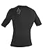O'Neill Men's Premium Skins UPF 50+ Short Sleeve Rash Guard, Black/Black/Black, Large