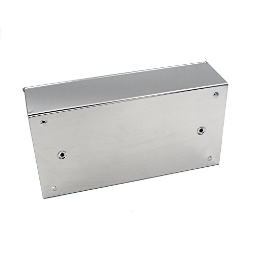 JunSun Rectangle Stainless Steel Paper Facial Tissue Box Cover Holder-Wall Mounted or Freestanding Use for Bathroom Vanity Countertops,Bedroom Dressers,Night Stands,Desks,Tables-Mirror Polished Finish - Thumbnail 4