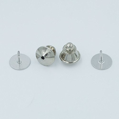10 Pcs Locking Tie Tac Tack guard Pin Clutch Backs For Rock Biker Gold or Silver Choice
