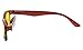 Reduce Eyestrain,Anti Blue Rays,UV Protection Computer Reading Glasses(Black-Red,Amber Tinted Lenses) +1.5