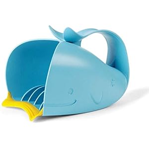 Skip Hop Baby Bath Rinse Cup, Moby Tear-free Waterfall Rinser, Blue