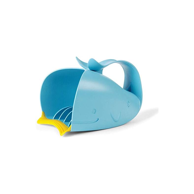 Skip Hop Baby Bath Rinse Cup, Moby Tear-free Waterfall Rinser, Blue