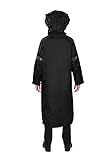 RAICOA Man's Nylon Long Raincoat with Hood for Shtriemel and Hat - With Travel Pouch