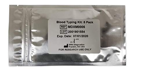 Blood Type Kit: 5 Pack Complete Blood Typing Kit