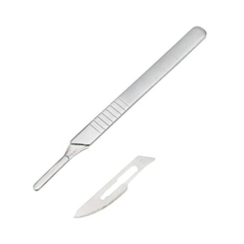 10pcs Blades Knife Scalpel Carving Engraving Sculpture Cutting Phone Cutter(Color:Silver)