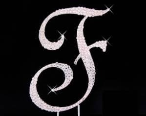 Perfectmaze Rhinestone Cake Toppers Collection Wedding Anniversary Cake Decoration (F)