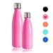SHAREWIN Water Bottle Stainless Steel,Thermoses, Vacuum Insulated Water Bottle,Double Walled Cola Shape Bottle,Leak Proof Cold Sports Flask,Travel Outdoor Bottle (Pink 12oz) primary