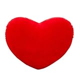Bettal Plush Pillow Heart Shape Cushion Toy Gift for Friends/Children, 5.91' (Red)