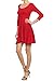 TOPPING Women's Casual Jersey Long Sleeve Flare Mini Skater Dress