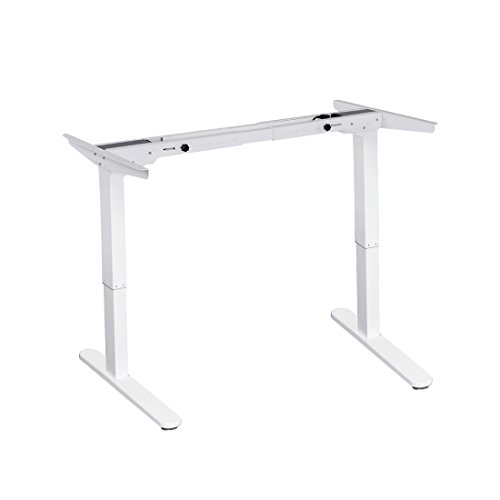 FlexiSpot E2W Height Adjustable Electric Standing Desk Frame Only,
Solid Steel Stand Up Desk with Automatic Memory Smart Keypad (white)