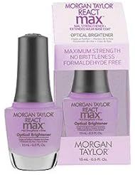 Morgan Taylor REACTmax Optical Brightener Nail Strengthener and Extended Wear Base Coat, 0.5 oz.