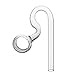 JARDLI Lily Glass Spiral Outflow Pipe for Plants Aquarium (17mm for 16/22mm (5/8'') Hose)