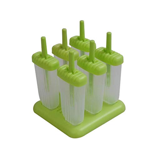 Domccy Cooking Tools 6 Cell PP DIY Ice Cream Maker Maker Mold Frozen Popsicle Mold Ice Cube Cube Tray Kitchen Accessories Tools t