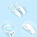 Vinbee 20 PCS Laundry Hooks with Clips Super Strong Plastic Home Travel Swivel Hanging Hanger Closet Organizer Clamps Socks Boot Bras Towels for Bathroom Wardrobe Kitchen Office - 4.3 Inches (White)