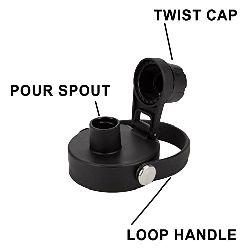 WishDirect Wide Mouth Lid with Flexible Handle Compatible with Hydro