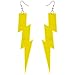 ZeroShop Women Fashion Retro Neon Earrings (Yellow Lightning2)