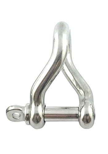 Stainless Steel 316 Twist Shackle 3/8" (10mm) Marine Grade