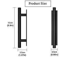 kwa heri 20 Pack Self-Stick Push Pull Helper Black