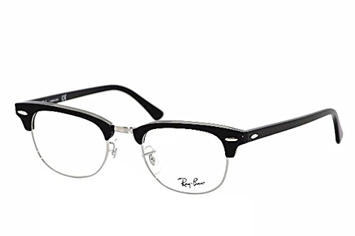 Ray-Ban Unisex RX5154 Clubmaster Eyeglasses Shiny Black 49mm