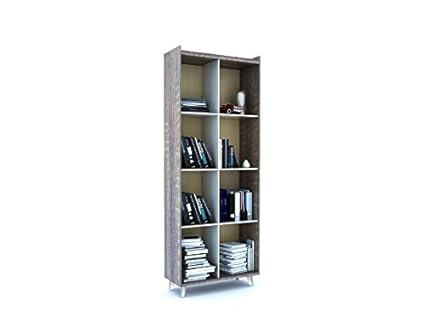 Forzza Archer Book Shelf (Dark Oak and White)