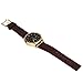 Curren® Men's Wrist Watch Number and Strips Marks with Round Dial Leather Watchband+FREE Gift Box (Gold+Black)