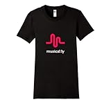 Women's musical.ly wave classic T-Shirt (Fitted Cut) Medium Black