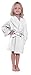 Indulge Premium Linen Girls Waffle Lightweight Party Robes and Flower Girl Bathrobe (Small/Medium, White)