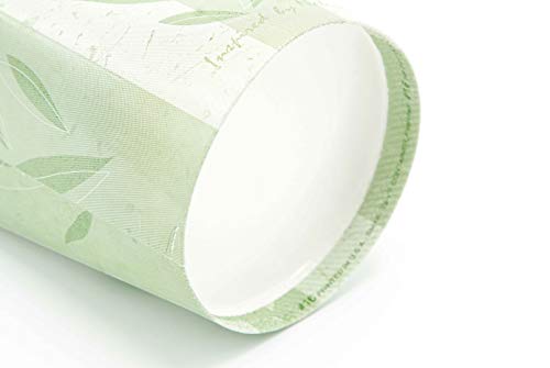 Takeout Paper Food Container - Pint 16 oz - Pack of 25 boxes - Green Leaves Print - Microwaveable - Disposable