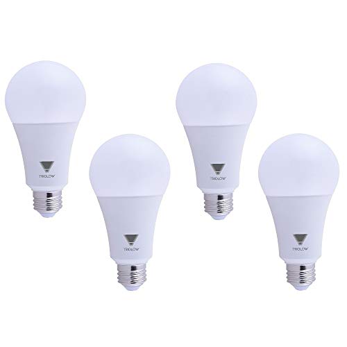 TriGlow T95441-4 (4-Pack) 22-Watt (150/200 Watt Equivalent) LED A21 Bulb, DIMMABLE 3000K (Soft White Color) 2550 Lumens, UL Listed