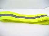 VOMONO Hi Viz Reflective Ribbon Tape 2m Sew On Safety Jacket Bike Night view 2