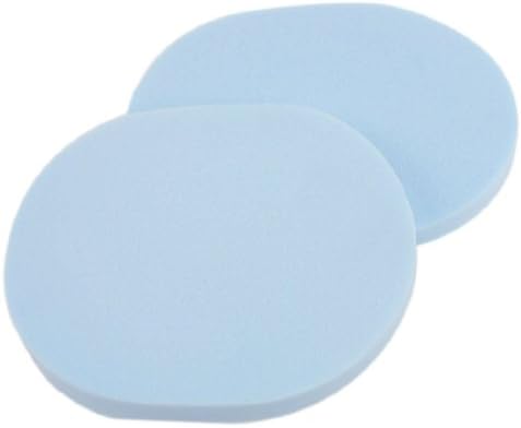TOOGOO(R) 2 Pcs Oval Shaped Makeup Tool Blue Sponge Facial Cleansing Pad