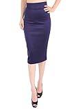 LeggingsQueen High Waist Stretch Basic Pencil Skirt