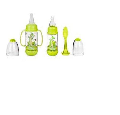 Nuby BPA FREE Infant Feeder Feeding Bottle Set, Lime