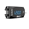 FORNORM 3-in-1 voltmeter, klokthermometer, display, 12 V, digitaal led-display, meter voor auto, motorfiets