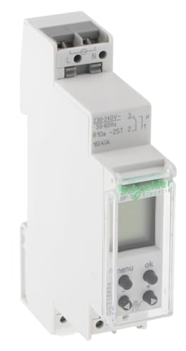 Schneider CCT15854 Programmable Digital Time Switch Digital Time Switches 24H/7D 18mm 1 Chan, White