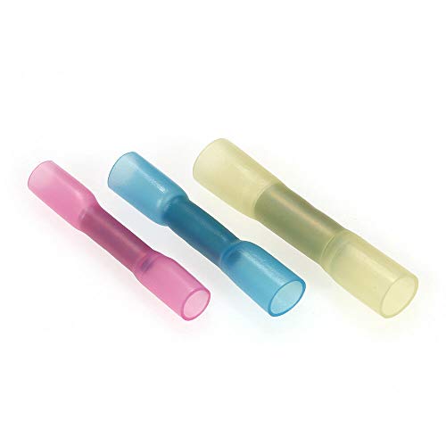 Studyset 300Pcs 22-10Awg Heat Shrink Insulated Butt Crimp Splice Wire Connector Terminals