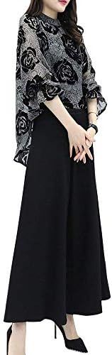 Neiman By Rose Flocky, See Through Top, Pants, Camisole, 3-Piece Set, M – 3XL