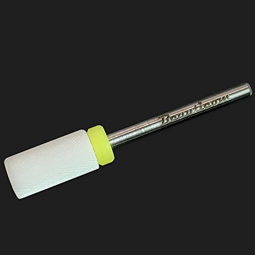 Beauticom Professional USA Ceramic White LARGE Barrel Bit Nail Drill (Grit: XF EXTRA FINE) 3/32" Shank Size