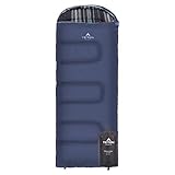 TETON Sports Celsius Junior Kids Sleeping Bag; Perfect for Camping, Traveling, and Sleepovers; Start Their Camping Experience Off Right; Sleeping Bag; Blue/Stripe Liner, Left Zip