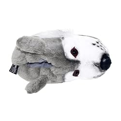 Happy Feet Slippers Gray Wolf Animal Slippers for