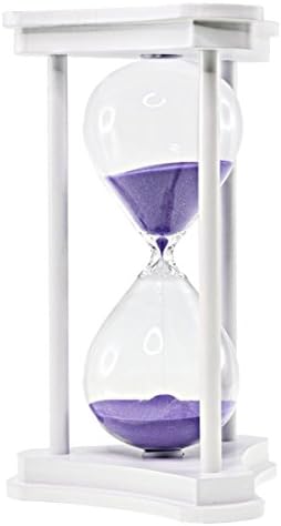 Rosefinch Hourglass 45 Minute Triangle Sand Timer Perfect Office Decor Glass Sandglass (Purple)