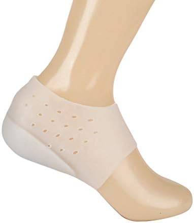 1 Pair Invisible Silicone Gel High Increase Shoe Heel Lift Pads Cups with Hole