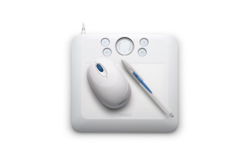 Bamboo Fun (Small) White Tablet with Pen, Mouse & Graphics Software